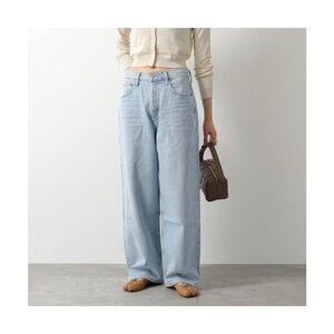 Agolde Low Slung Baggy Cropped Jeans, Shake, Size 23